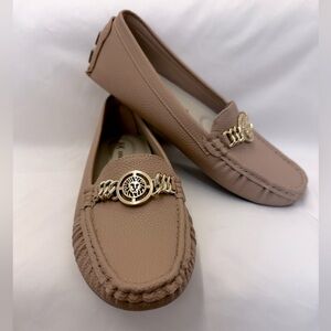 NEW Anne Klein iflex moccasin driving loafer beige pink size 8.5